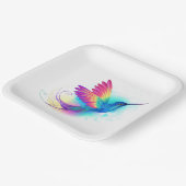Exotic Rainbow Hummingbird Pappteller (Gewinkelt)