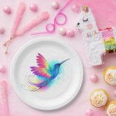 Exotic Rainbow Hummingbird Pappteller (Party)