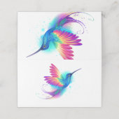 Exotic Rainbow Hummingbird Platzkarte (Außenseite Aufgefaltet)