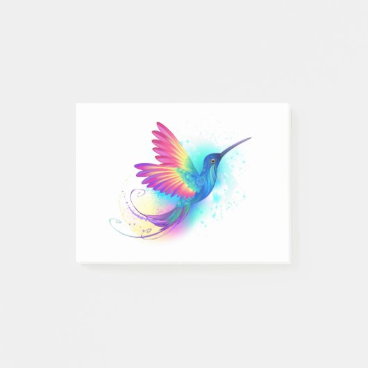 Exotic Rainbow Hummingbird Post-it Klebezettel (Vorderseite)