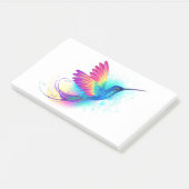 Exotic Rainbow Hummingbird Post-it Klebezettel (angewinkelt)