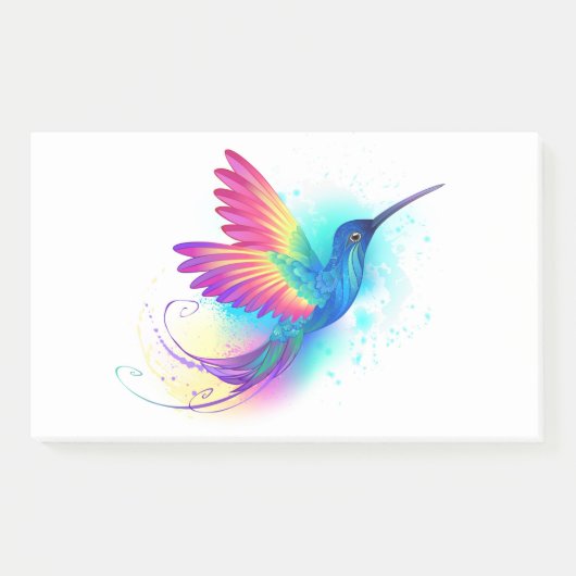 Exotic Rainbow Hummingbird Post-it Klebezettel (Vorderseite)