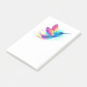 Exotic Rainbow Hummingbird Post-it Klebezettel (angewinkelt)