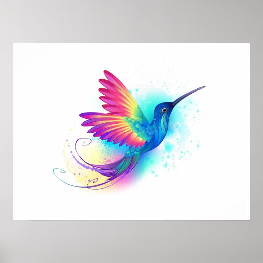 Exotic Rainbow Hummingbird Poster (Vorne)