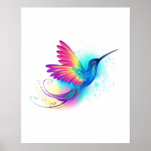 Exotic Rainbow Hummingbird Poster