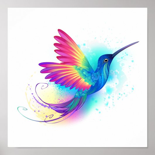 Exotic Rainbow Hummingbird Poster (Vorne)