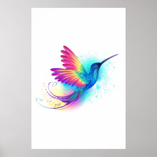 Exotic Rainbow Hummingbird Poster (Vorne)