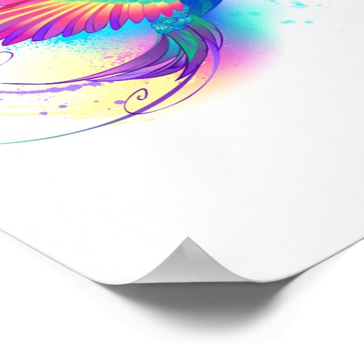 Exotic Rainbow Hummingbird Poster (Ecke)