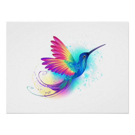 Exotic Rainbow Hummingbird Poster (Vorderseite)