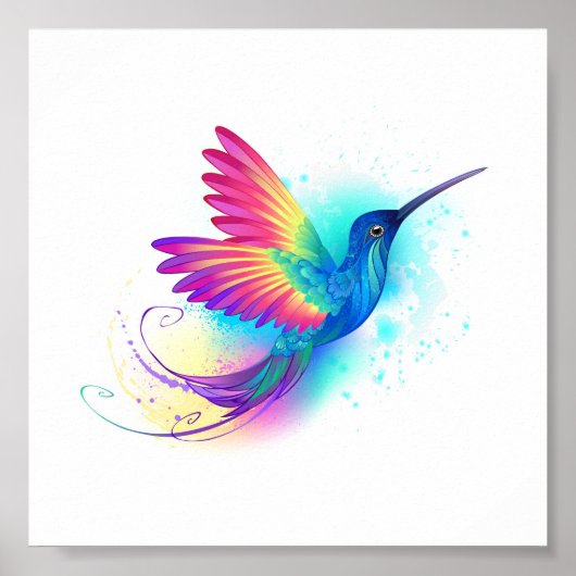 Exotic Rainbow Hummingbird Poster (Vorne)