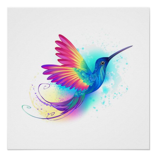 Exotic Rainbow Hummingbird Poster (Vorderseite)