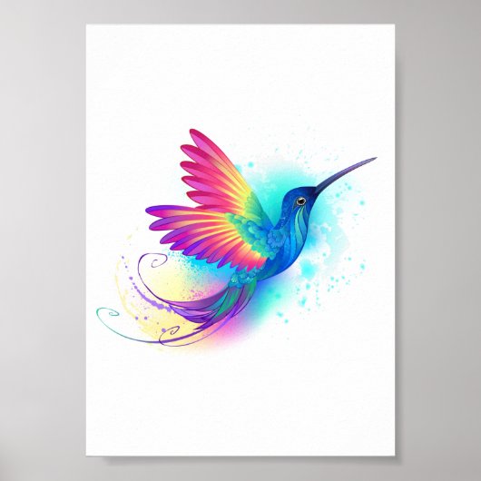 Exotic Rainbow Hummingbird Poster (Vorne)