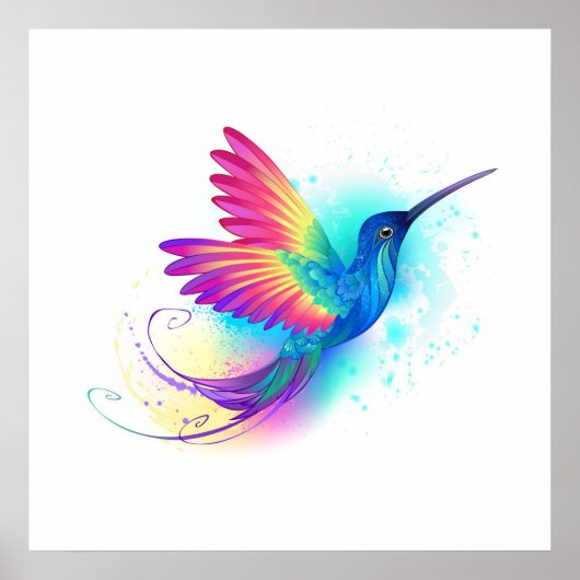 Exotic Rainbow Hummingbird Poster (Vorne)