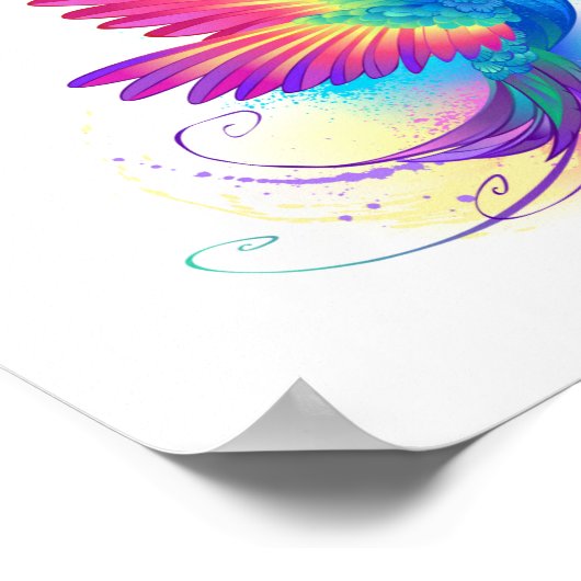 Exotic Rainbow Hummingbird Poster (Ecke)