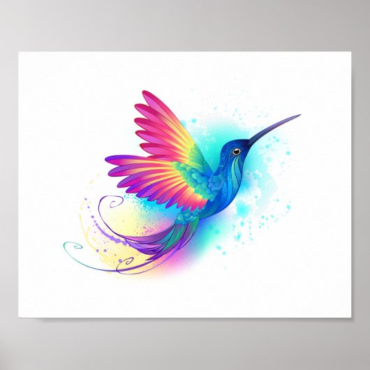 Exotic Rainbow Hummingbird Poster (Vorne)