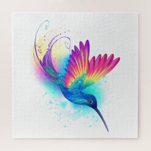 Exotic Rainbow Hummingbird Puzzle (Horizontal)