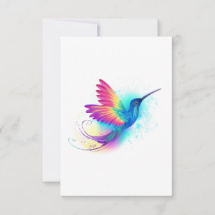 Exotic Rainbow Hummingbird RSVP Karte