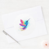 Exotic Rainbow Hummingbird Runder Aufkleber (Umschlag)