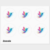 Exotic Rainbow Hummingbird Runder Aufkleber (Blatt)