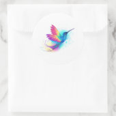 Exotic Rainbow Hummingbird Runder Aufkleber (Tasche)