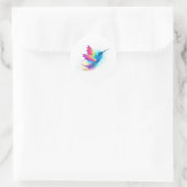 Exotic Rainbow Hummingbird Runder Aufkleber (Tasche)