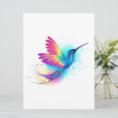 Exotic Rainbow Hummingbird Save The Date (Stehend Vorderseite)