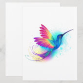 Exotic Rainbow Hummingbird Save The Date (Vorne/Hinten)