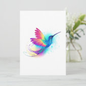 Exotic Rainbow Hummingbird Save The Date (Stehend Vorderseite)