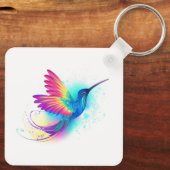 Exotic Rainbow Hummingbird Schlüsselanhänger (Rückseite)