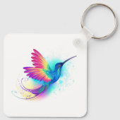 Exotic Rainbow Hummingbird Schlüsselanhänger (Rückseite)
