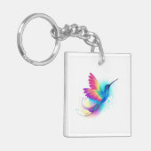 Exotic Rainbow Hummingbird Schlüsselanhänger (Vorderseite links)
