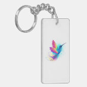 Exotic Rainbow Hummingbird Schlüsselanhänger (Vorderseite links)