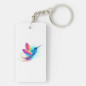 Exotic Rainbow Hummingbird Schlüsselanhänger (Rückseite)