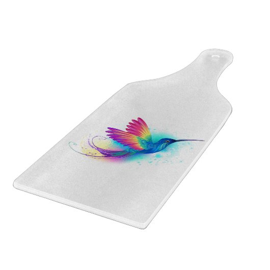 Exotic Rainbow Hummingbird Schneidebrett (Ecke)