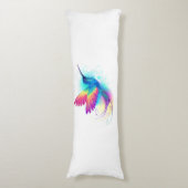 Exotic Rainbow Hummingbird Seitenschläferkissen (Vorderseite Vertikal)