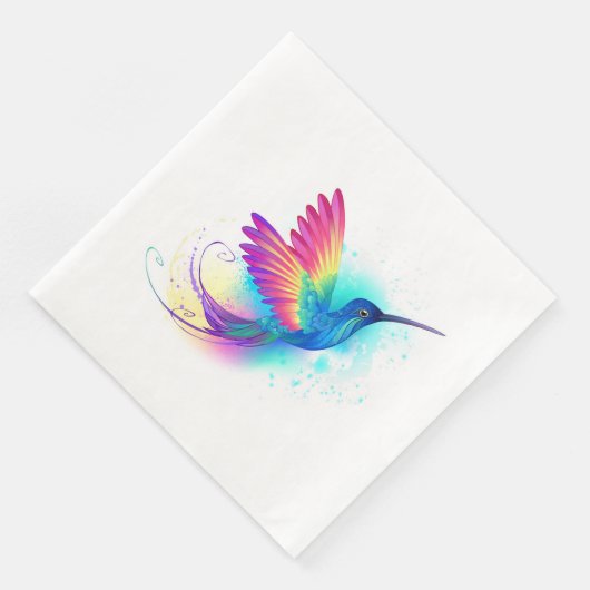 Exotic Rainbow Hummingbird Serviette (Ecke)