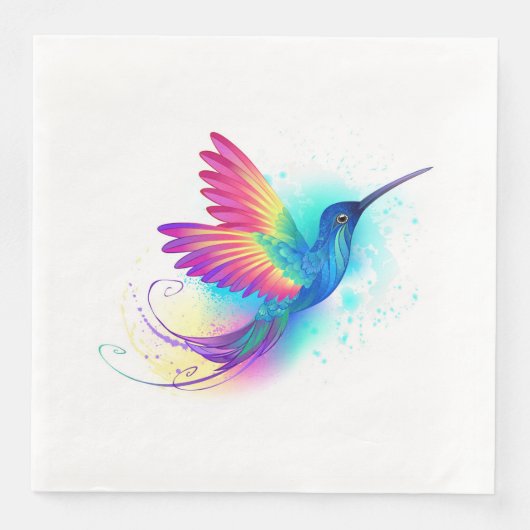 Exotic Rainbow Hummingbird Serviette (Vorderseite)