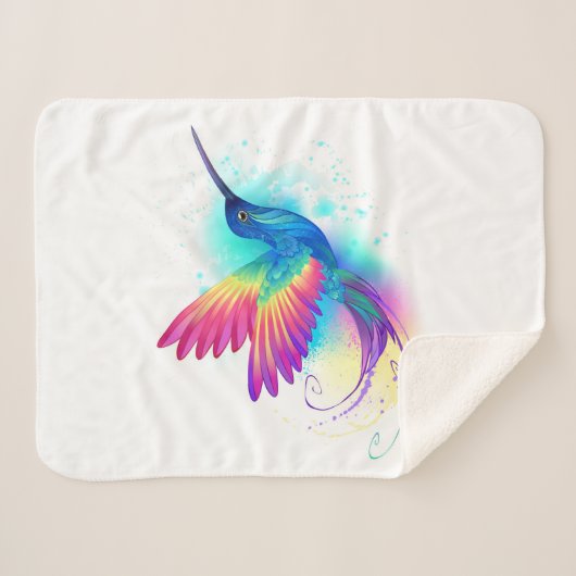 Exotic Rainbow Hummingbird Sherpadecke (Vorderseite (Horizontal))