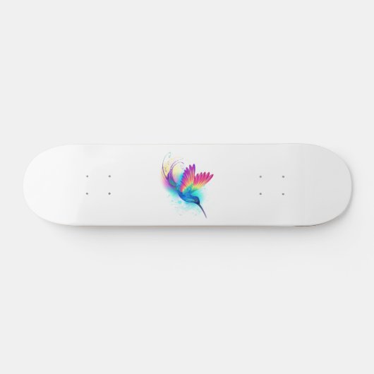 Exotic Rainbow Hummingbird Skateboard (Horizontal)