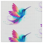 Exotic Rainbow Hummingbird Stoff (Nahaufnahme)