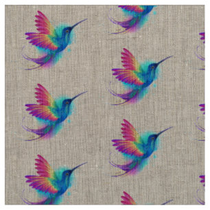 Exotic Rainbow Hummingbird Stoff