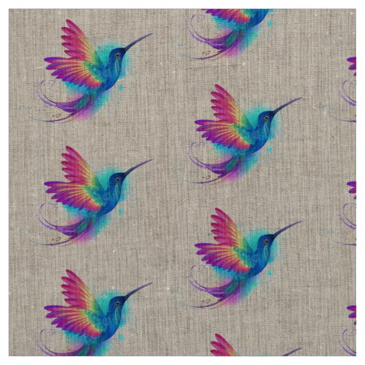 Exotic Rainbow Hummingbird Stoff (Muster)
