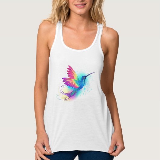 Exotic Rainbow Hummingbird Tank Top (Vorderseite)