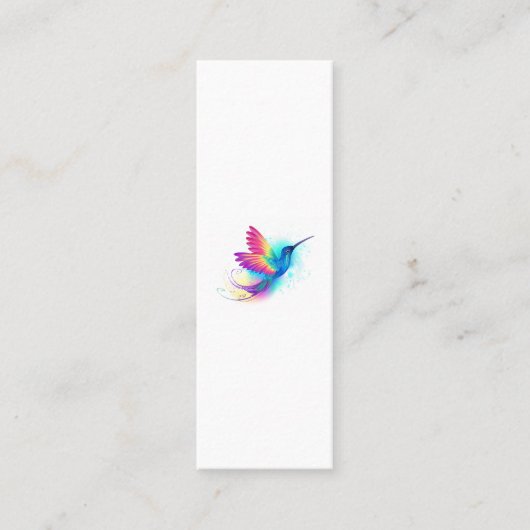 Exotic Rainbow Hummingbird Telefonnummerkarte (Vorderseite)