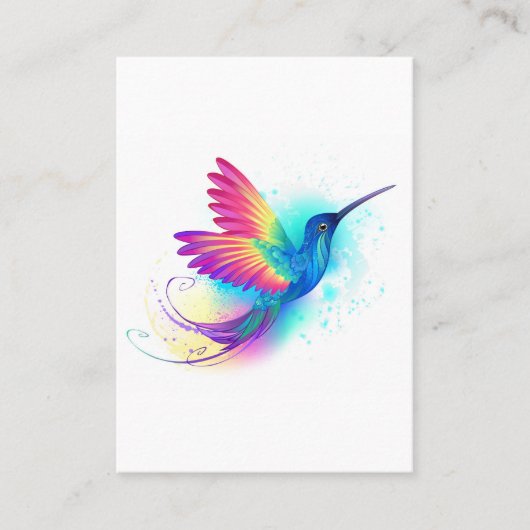 Exotic Rainbow Hummingbird Telefonnummerkarte (Vorderseite)