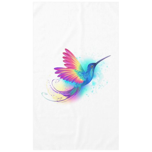 Exotic Rainbow Hummingbird Tischdecke (Vorderseite)