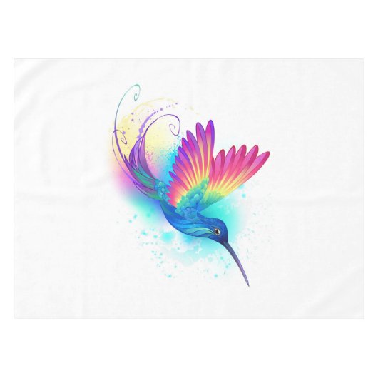 Exotic Rainbow Hummingbird Tischdecke (Vorderseite (Horizontal))