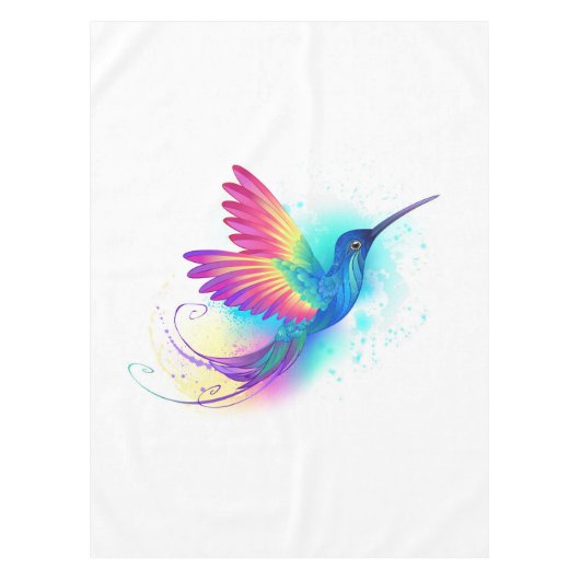 Exotic Rainbow Hummingbird Tischdecke (Vorderseite)