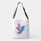 Exotic Rainbow Hummingbird Tragetaschen Mit Langen Trägern (Rückseite)
