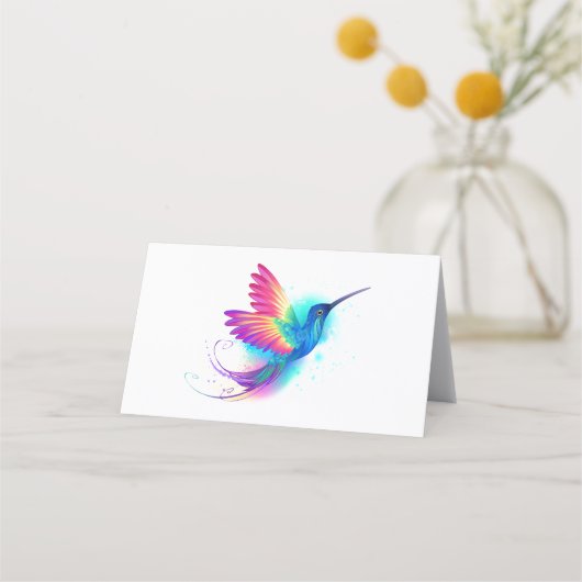 Exotic Rainbow Hummingbird Treuekarte (Vorderseite)